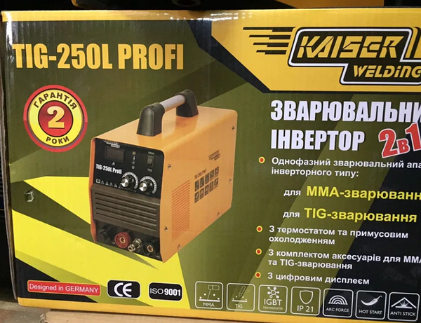Купить Сварочный инвертор Kaiser TIG-250L Profi , цена 6218 грн ...