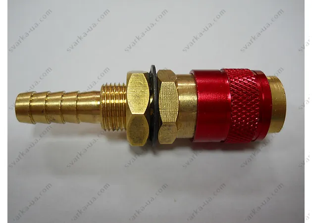 Фото 2 - Втулка соединительная быстросъемная NW5, диам. 6 мм, корпус красного цвета