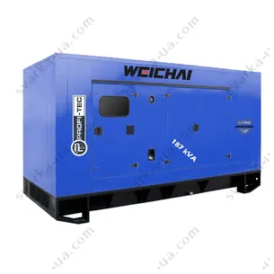 Генератор дизельный Profi-tec WDSG187-3 Power MAX (187 кВА/150 кВт, промышленный двигатель WEICHAI, China)