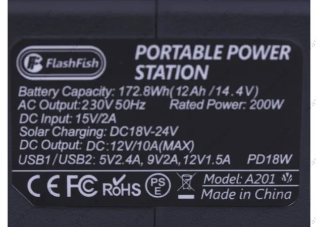 Фото 5 - Портативная зарядная станция FlashFish A201 48000mAh 200W