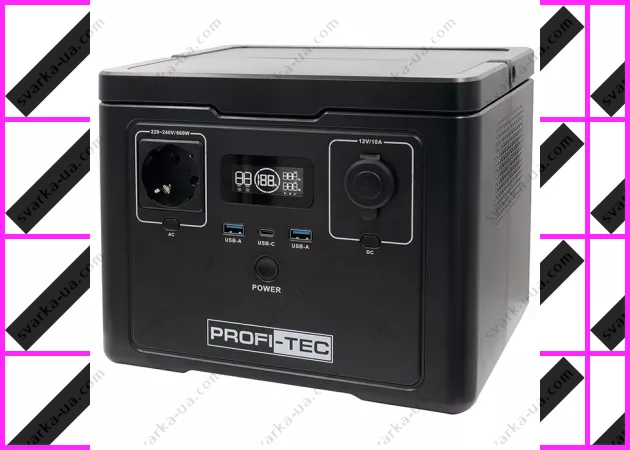 Фото 4 - Портативная зарядная станция PROFI-TEC PPS600 LiFePO₄ (ном. 600 Вт / макс. 1200 Вт, батарея 512 Вт·ч)