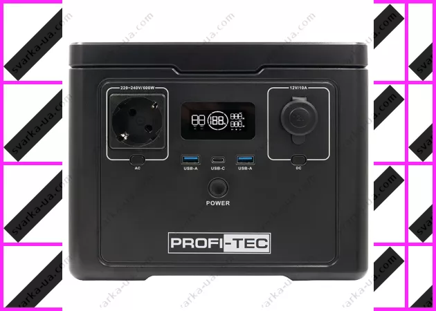 Фото 2 - Портативная зарядная станция PROFI-TEC PPS600 LiFePO₄ (ном. 600 Вт / макс. 1200 Вт, батарея 512 Вт·ч)