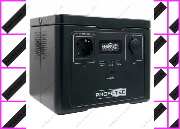 Фото 5 - Портативная зарядная станция PROFI-TEC PPS600 LiFePO₄ (ном. 600 Вт / макс. 1200 Вт, батарея 512 Вт·ч)