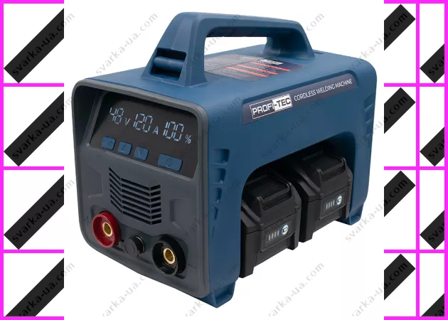 Фото 3 - Зварювальний акумуляторний апарат PROFI-TEC PCWM16040 X-MAX Power (2×PT4080XM (8.0 Aч), зарядний пристрій)