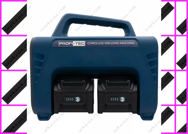 Фото 5 - Зварювальний акумуляторний апарат PROFI-TEC PCWM16040 X-MAX Power (2×PT4080XM (8.0 Aч), зарядний пристрій)