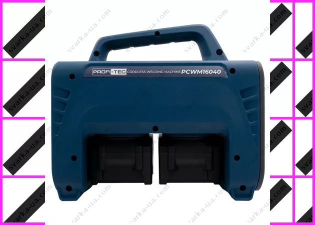Фото 6 - Зварювальний акумуляторний апарат PROFI-TEC PCWM16040 X-MAX Power (2×PT4080XM (8.0 Aч), зарядний пристрій)