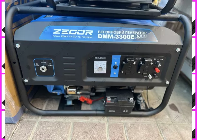 Фото 2 - Генератор бензиновий ZEGOR DMM-3300 E (3.0-3.3кВт/електростартер)