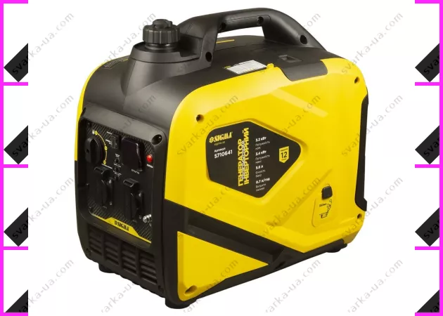 Фото 2 - Генератор инверторный бензиновый 3.2/3.4кВт 50дБ 4-х тактный ручной запуск SIGMA (5710641)