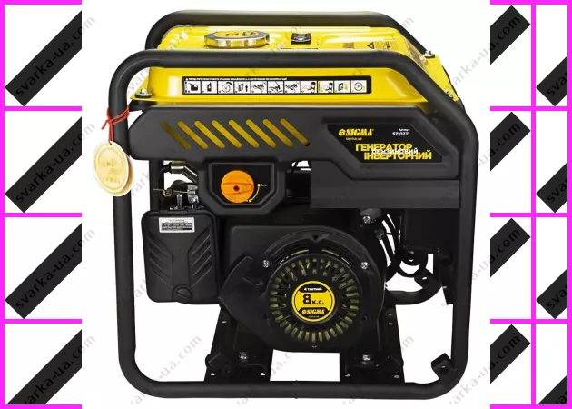 Фото 8 - Генератор инверторный бензиновый SIGMA: 3.0/3.5кВт, бак 12л, 4-х тактный, ручной запуск