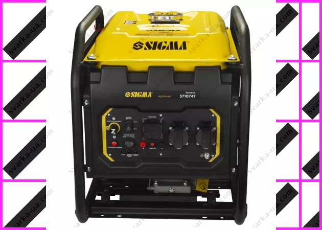 Фото 3 - Генератор инверторный бензиновый SIGMA: 4.0/4.5кВт, бак 12 л, 4-х тактный, ручной запуск