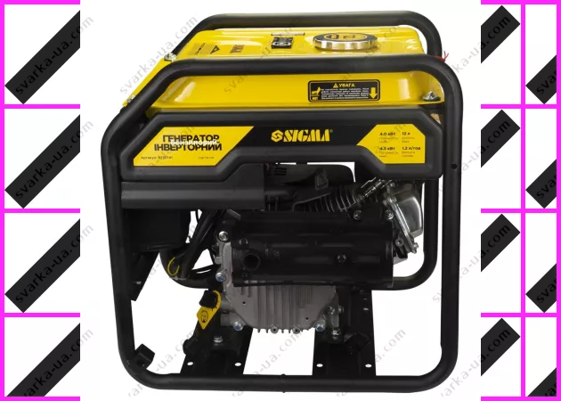 Фото 7 - Генератор инверторный бензиновый SIGMA: 4.0/4.5кВт, бак 12 л, 4-х тактный, ручной запуск
