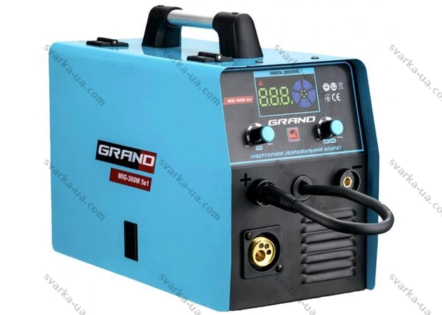 Фото 2 - Інверторний напівавтомат зварювальний Grand MIG-360M 5в1