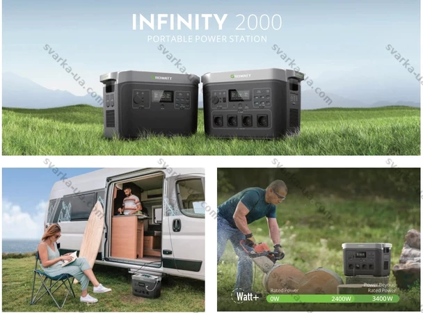 Фото 9 - Портативна зарядна станція Growatt INFINITY 2000 PRO ємність 2048 Вт·год потужність 2400w LiFePO4