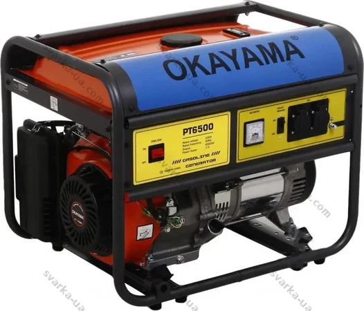 Фото 4 - Генератор OKAYAMA PT-6500 (5-5.5 кВт, бензиновий, мідний, ручний старт)
