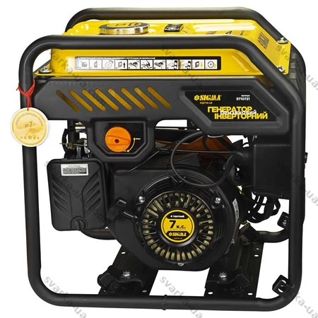 Фото 5 - Генератор інверторний бензиновий SIGMA 5710721 2.2/2.5кВт 12л 4-х тактний ручний запуск