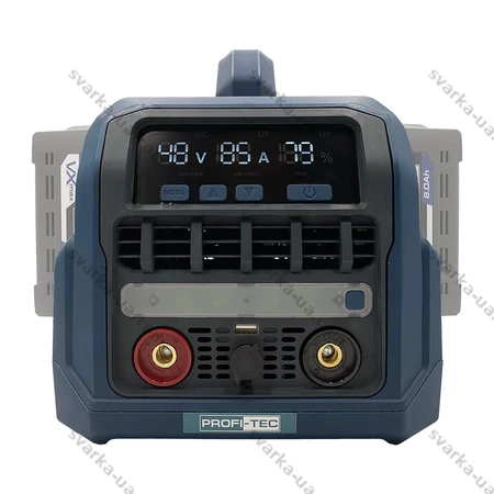 Фото 4 - Акумуляторний зварювальний апарат PROFI-TEC PCWM12080VX Max (4×PT2080VXmax (8.0 Aч), зарядний пристрій 2х QBCD20/4 quick