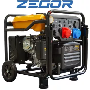 Генератор бензиновий інверторний Zegor FORT9000-O 8,5-9,0 кВт, (220/380 В, бензин, газ LPG; ручний та електростартер)