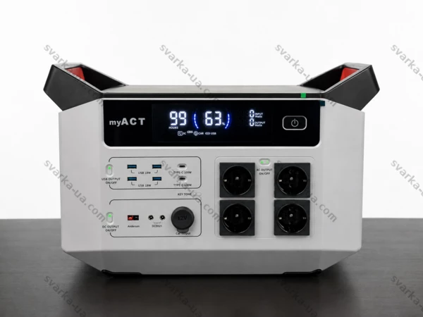 Фото 6 - Зарядна станція MYACT AP3000 3000W, Місткість 2880 Вт/год