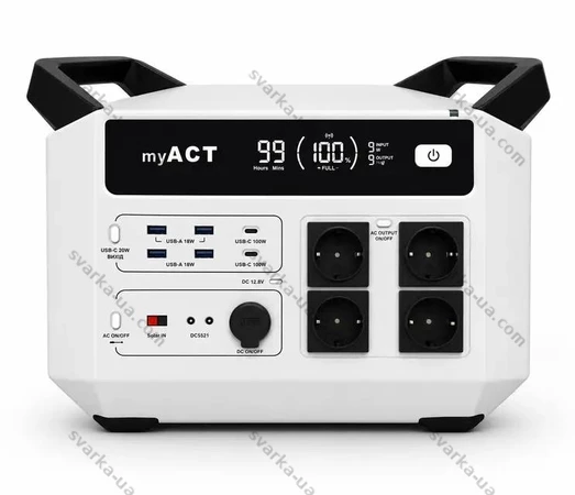 Фото 2 - Зарядна станція myACT Power Station AP2200 (2160 Вт·год/2200 Вт)