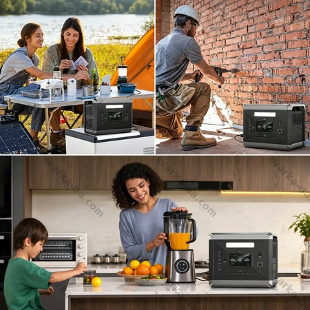 Фото 9 - Портативна зарядна станція SolarPlay Q2501 2400Вт 2160Вт·ч LiFePO4, ДБЖ UPS, для дому та котла